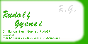 rudolf gyenei business card